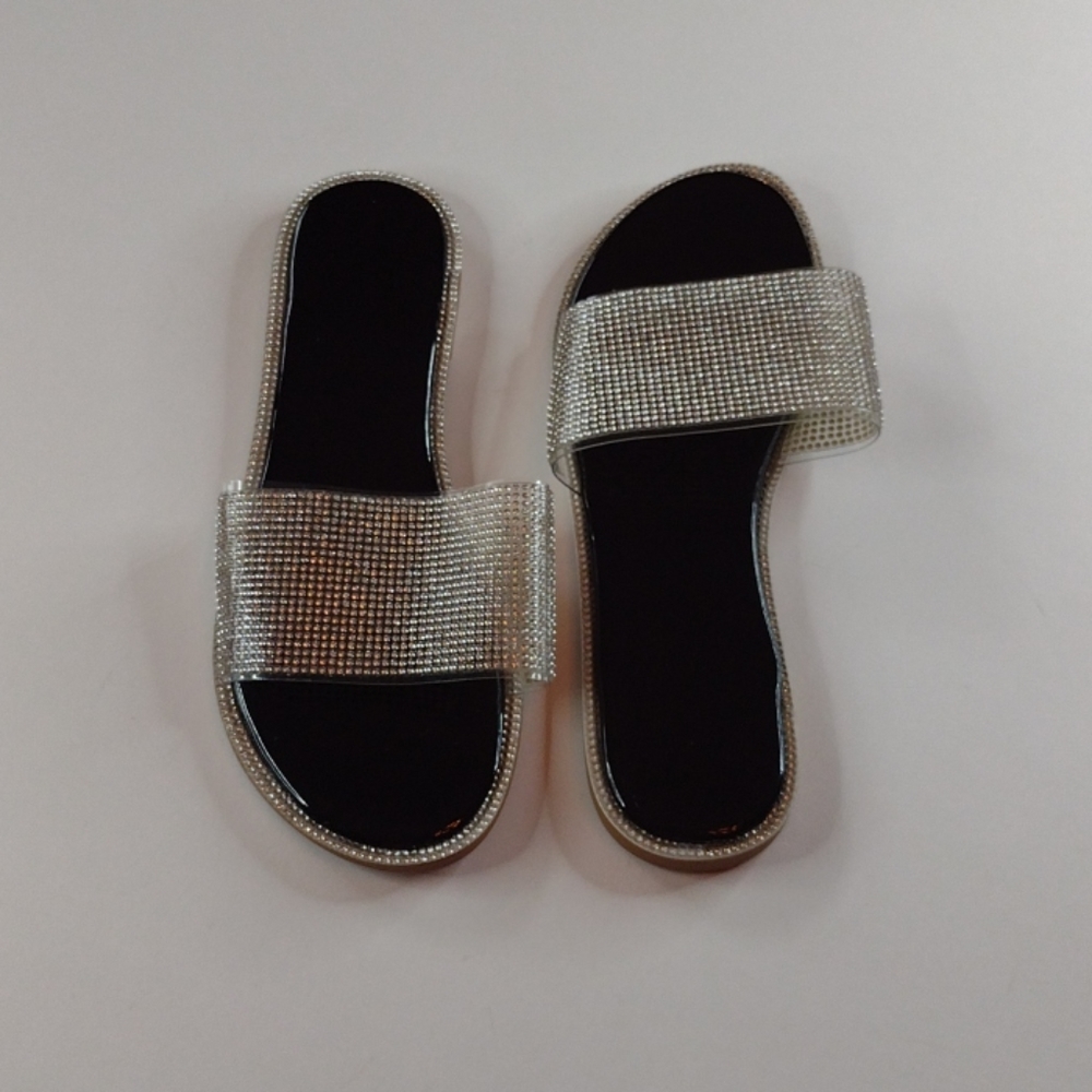 🆕Black Rhinestone Sandals